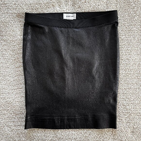Helmut Lang Leather Mini Skirt - Picture 1 of 3